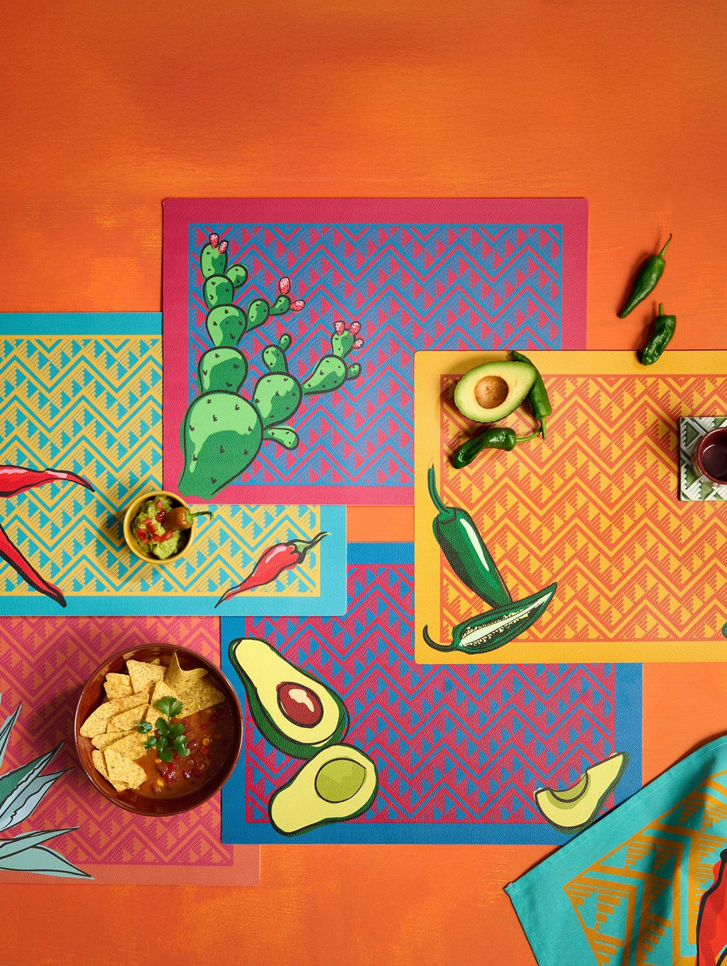 tischset méxico, pimiento