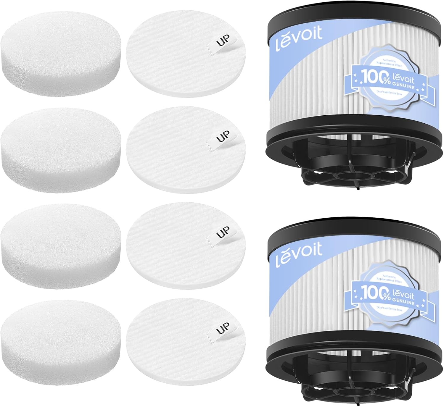 Levoit LVAC-300 & LVAC-200 MAX Replacement Filter Set (4+2 Pack)